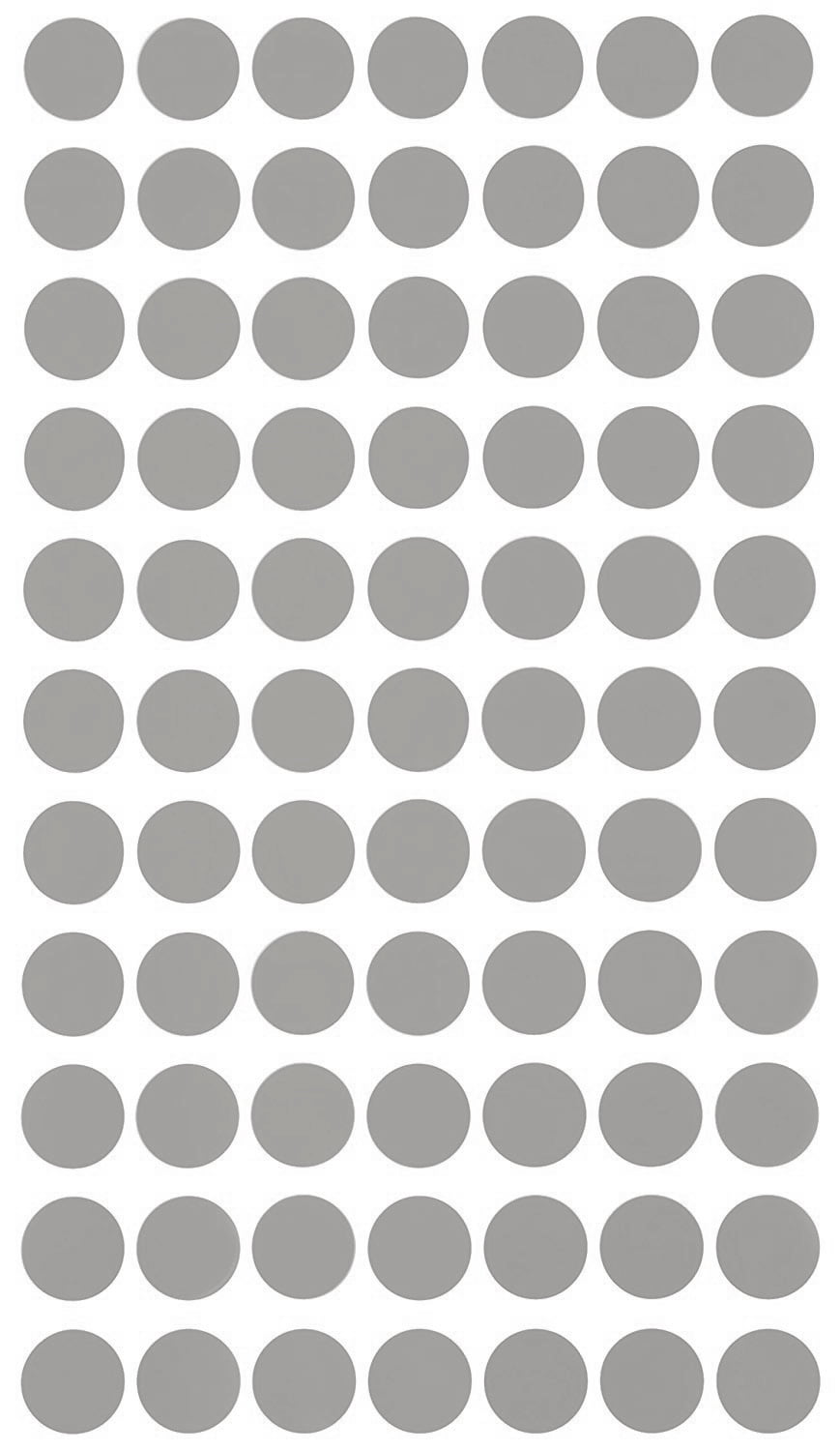 Royal Green Removable Labels Easy Peel Off 1.5cm No Residue Color Code Stickers Round 15mm 7700 Pack - (Grey)