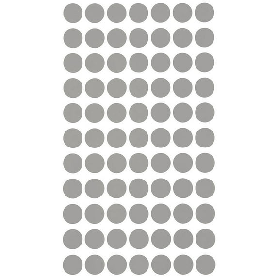 Royal Green Removable Labels Easy Peel Off 1.5cm No Residue Color Code Stickers Round 15mm 7700 Pack - (Grey)