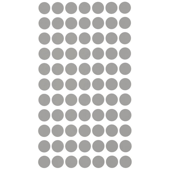 Royal Green Removable Labels Easy Peel Off 1.5cm No Residue Color Code Stickers Round 15mm 7700 Pack - (Grey)