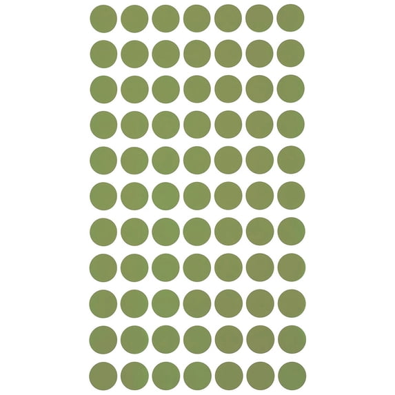 Royal Green Removable Labels Easy Peel Off 1.5cm No Residue Color Code Stickers Round 15mm 7700 Pack - (Olive)