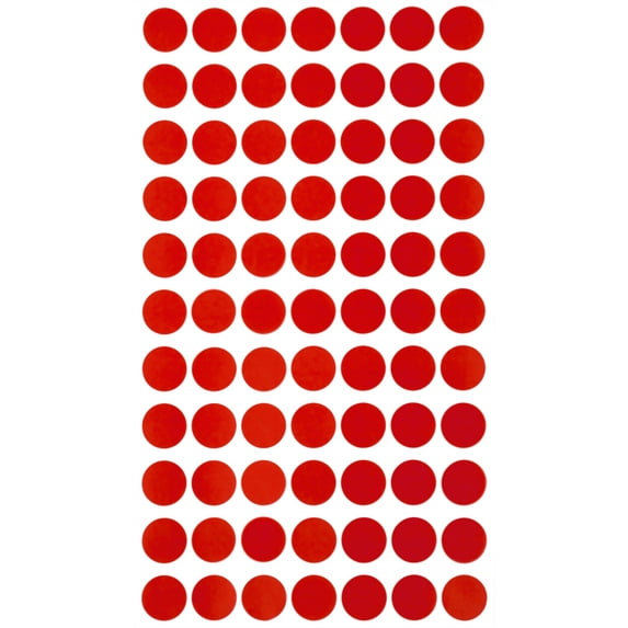 Royal Green Removable Labels Easy Peel Off 1.5cm No Residue Color Code Stickers Round 15mm 7700 Pack - (Red)