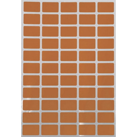 Royal Green Removable Stickers 1 inch x 5/8 inch- Small Rectangle Labels in Orange (25.5mm x 16mm) 1375 Pack