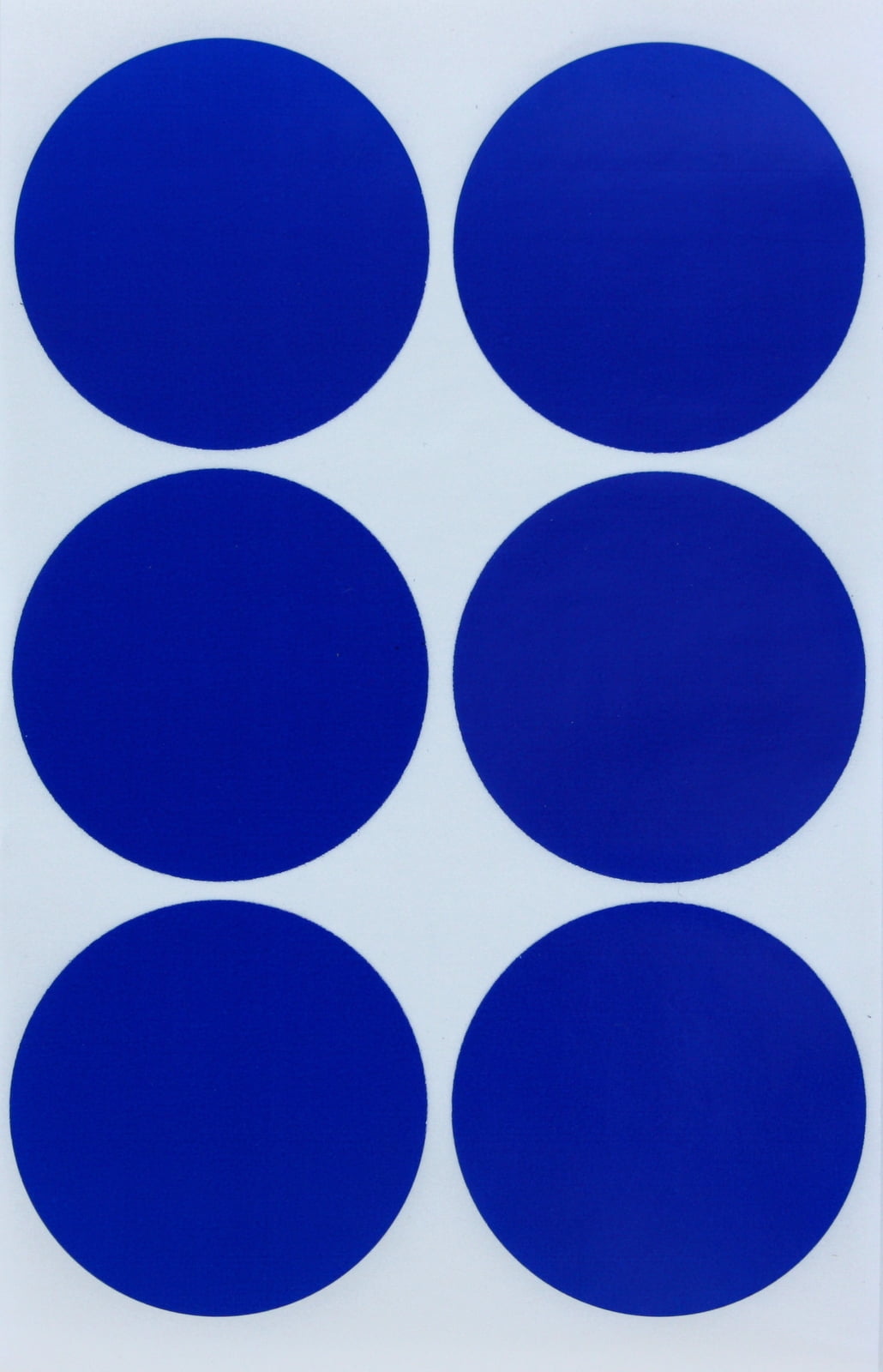  3” Round Number 1-50 Adhesive Stickers in Blue, Red, Black - 2 Green