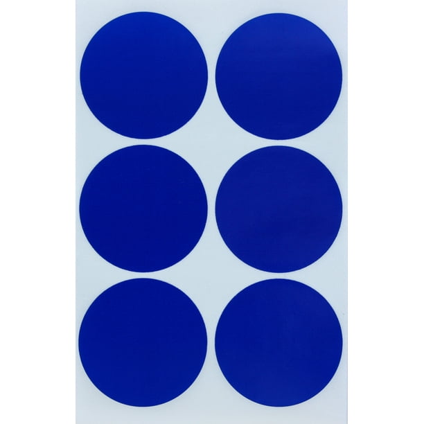 Royal Green Round 2" Stickers Labels for Moving, Blue Color Dot Sticker