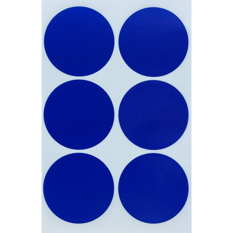 NAVADEAL 2 & 3” Round Number 1-50 Adhesive Stickers in Blue, Red