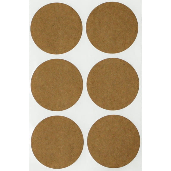 Royal Green Round 2" inch Kraft Sticker 50mm dot Labels - Colored Circle Stickers - Permanent Adhesive - 72 Pack