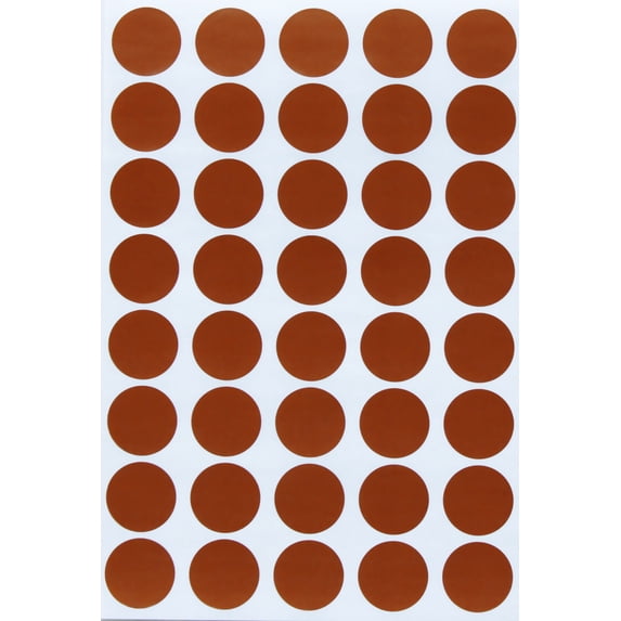 Royal Green Round Blank Sticker Color Coding Labels, Pricing Dot Stickers 3/4 inch in Brown, 2000 Pack