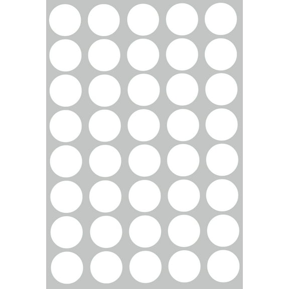 Royal Green Round Blank Sticker Color Coding Labels, Pricing Dot Stickers 3/4 inch in White, 2000 Pack