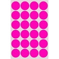thumbnail image 1 of Royal Green Round Circle Stickers 1 inch - Color Labels Dots 25MM in Neon Pink - 2400 Pack, 1 of 6