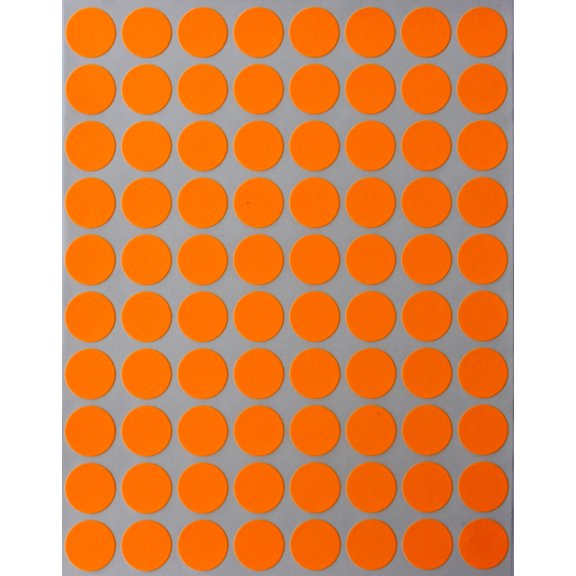 Royal Green Round Color Coding Labels 1/2 inch (13mm) Neon Pink Dot Stickers - 4000 Pack