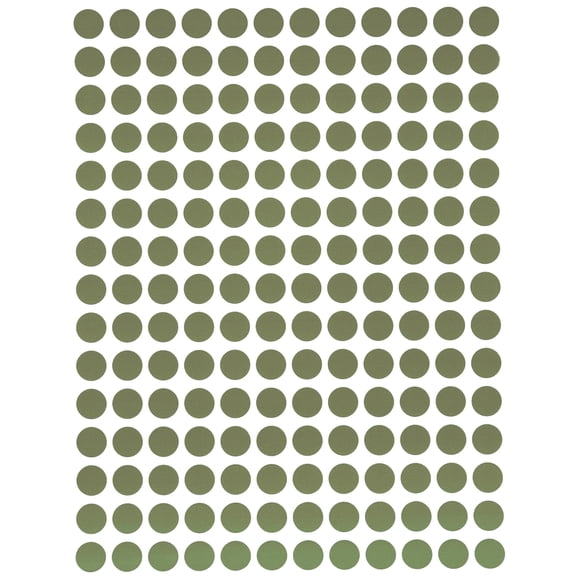 Royal Green Round Dot Sticker ¼” inch 8mm 5/16 Colored Labels in Olive Green - 9000 Pack
