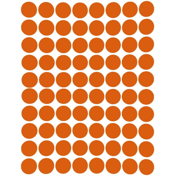 Royal Green Round Dot Stickers Small, Circle Labels for Easy Organizing Labeling Systems, Supplies, Boxes, Inventory for Office & Home - 25 Sheets, 1/2 Inch, Orange - 2000 Pack