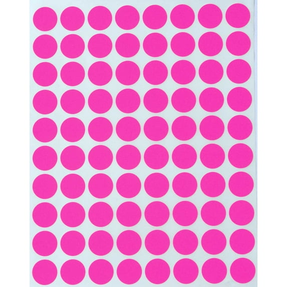 Royal Green Round Dot Stickers Small, Circle Labels Stickers for Easy Organizing, Supplies, Boxes, Inventory for Office & Home - 25 Sheets, 1/2 Inch, Neon Pink - 2000 Pack