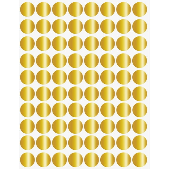 Royal Green Round Dot Stickers Small, Circle Metallic Labels for Easy Organizing Labeling Systems, Supplies, Boxes, Inventory for Office & Home - 25 Sheets, 1/2 Inch, Gold - 2000 Pack