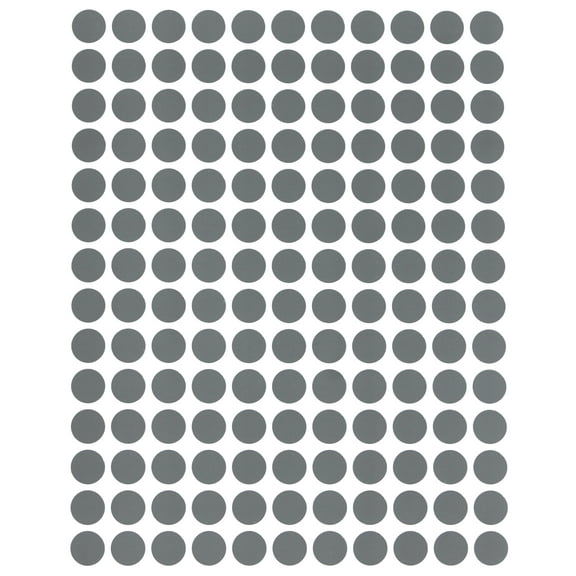 Royal Green Round Dot Stickers in Grey - 10 mm (0.375 inch) - 700 Pack