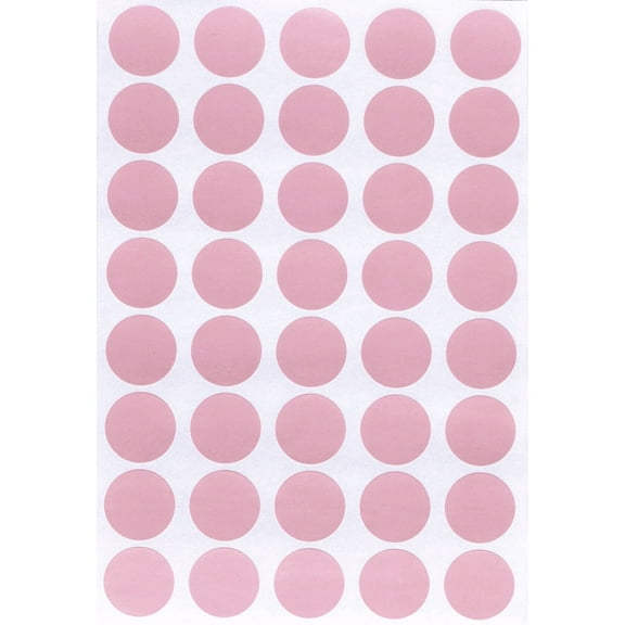 Royal Green Round Dots Stickers 3/4 inch 19mm Pastel Pink Labels for Baby Showers, Favors, Envelopes and Gifts - 280 Pack