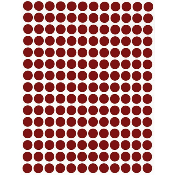 Royal Green Round Labels 1/4 inch Small Small Sticker Dots 8mm in Red Velvet (5/16) - 9000 Pack