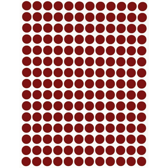 Royal Green Round Labels 1/4 inch Small Small Sticker Dots 8mm in Red Velvet (5/16) - 9000 Pack