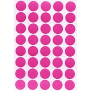 Royal Green Round Labels Colored Dots Stickers 19mm 3/4 inch - Pink - 280 Pack