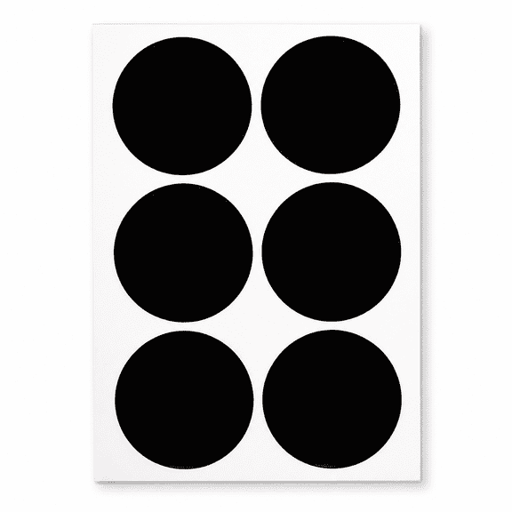 Royal Green Round Labels Stickers Permanent Adhesive in Black 50mm 2 inch - 180 Pack