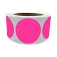 thumbnail image 1 of Royal Green Round Permanent Labels 3 inch Flourescent - Neon Pink Labels Rolls 75mm- 250 Pack, 1 of 8