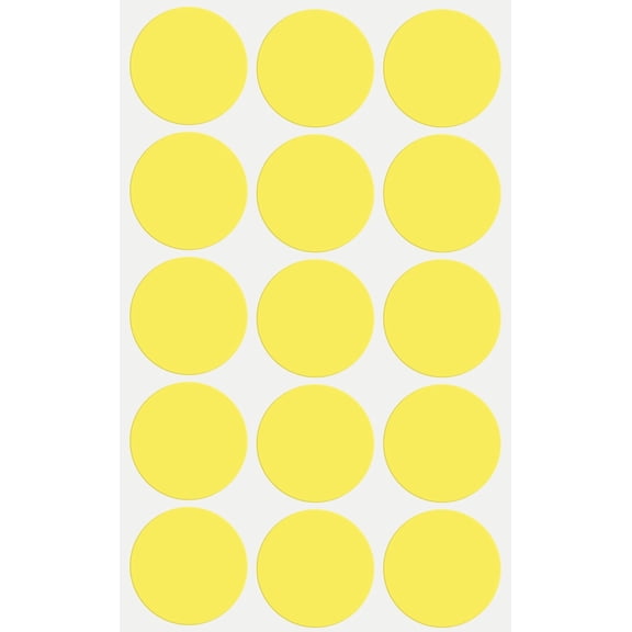 Royal Green Round Sticker Dots 1.25 inch (30mm) All-Purpose Labels in Pastel Yellow - 750 Pack
