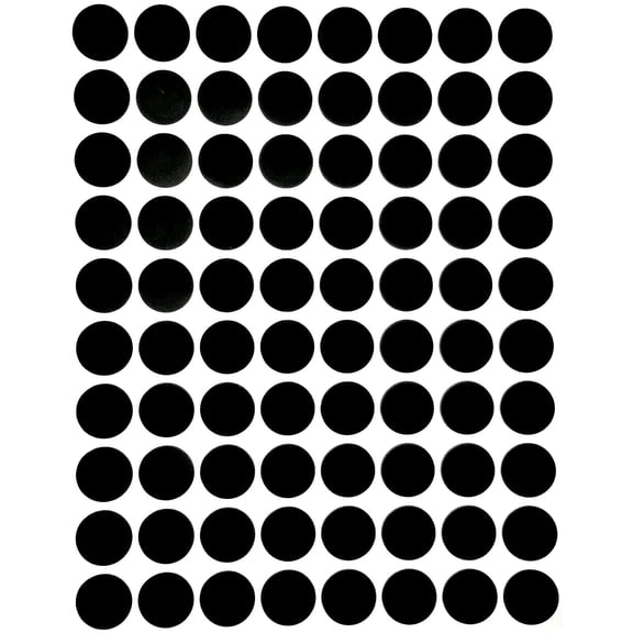 Royal Green Round Stickers 1/2 inch Labels in Black dot Sticker for Inventory 13mm 0.5-400 Pack