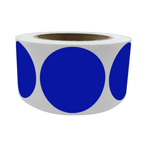 Royal Green Round Stickers 2 inch Blue Stickers on a Roll 5cm (50mm) - 600 Pack
