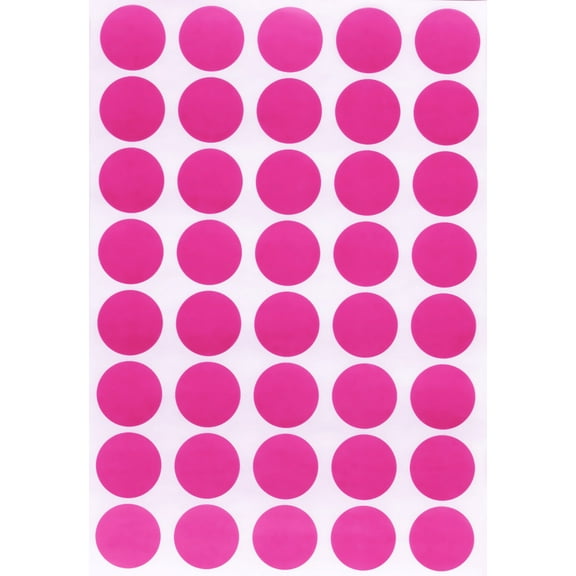 Royal Green Round Stickers Inventory Dots Labels 19mm 3/4 inch - Pink - 600 Pack