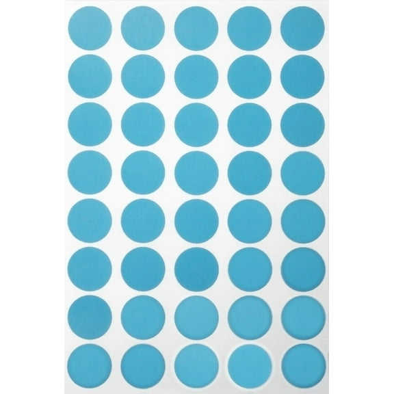 Royal Green Round Stickers Labels 3/4 inch Color Coding Labels in Light Blue 19mm - 1000 Pack