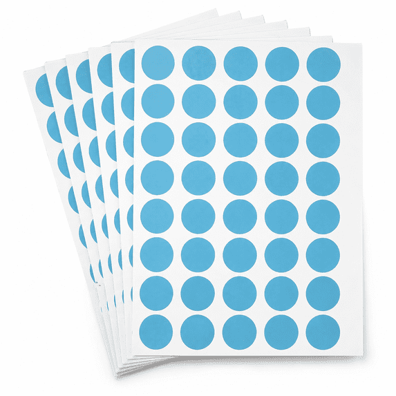 Royal Green Round Stickers Labels Dots Sticker 19mm 3/4 inch - Light Blue - 280 Pack