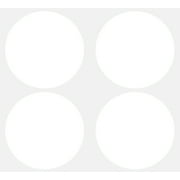 Royal Green Round White Dot Sickers (3 Inch) Large Blank Dots 75MM 100 Pack