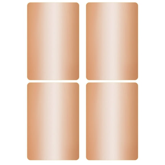 Royal Green Self-Adhesive Rose Gold Sticker Labels 3in x 2in (76mm x 50mm) Name Stickers for Parties and Events - 60 Pack