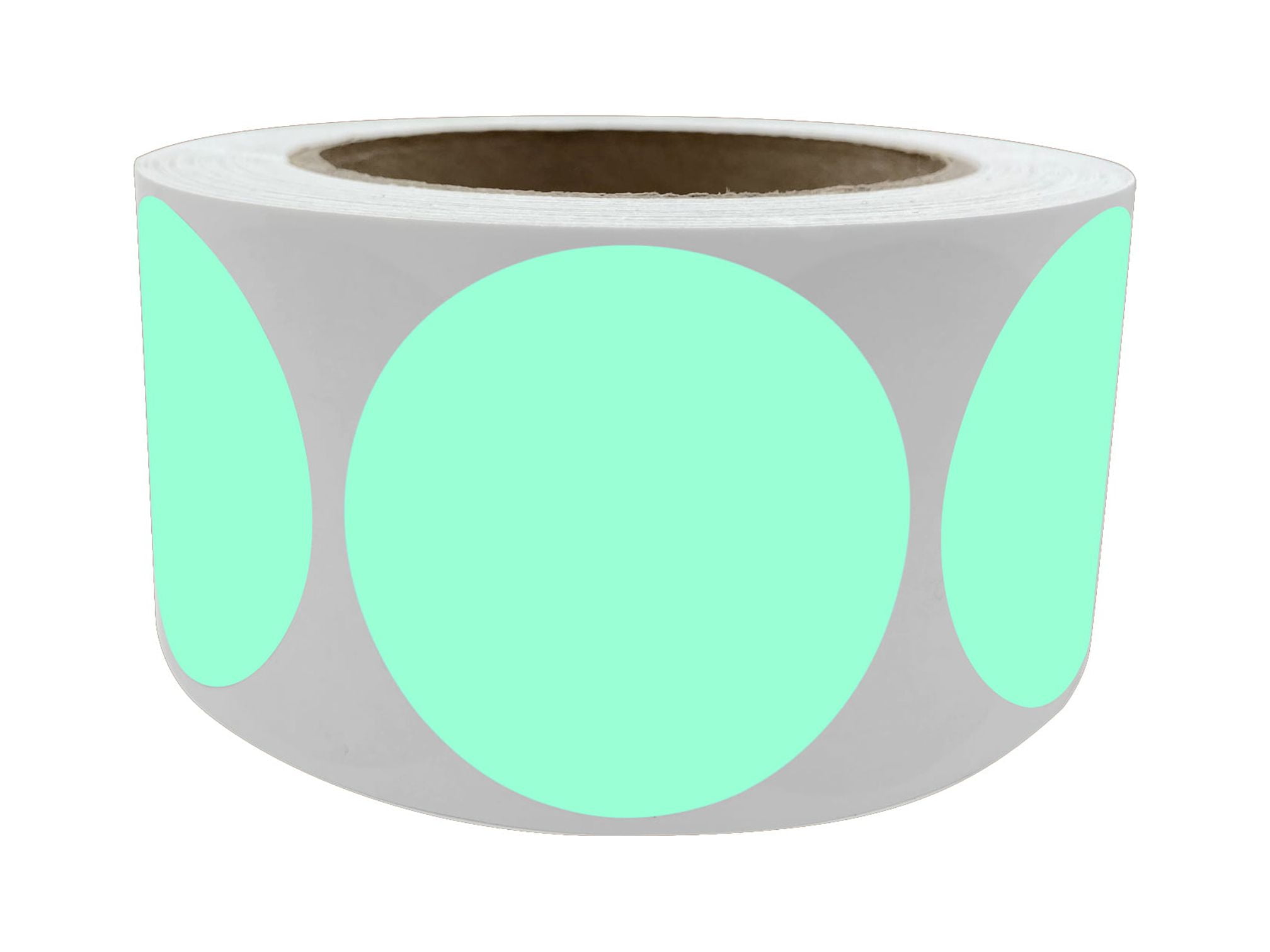 Royal Green Self-Adhesive Sticker Roll 2 inch Colored Labels in Pastel Green (50mm) - 600 Pack