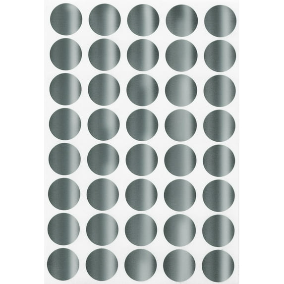 Royal Green Silver Foil Sticker Labels 19mm 1.9cm Round Stickers for Arts and Crafts - 600 Pack