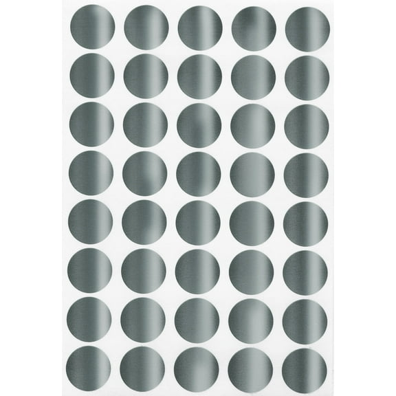 Royal Green Silver Foil Sticker Labels 19mm 1.9cm Round Stickers for Arts and Crafts - 600 Pack