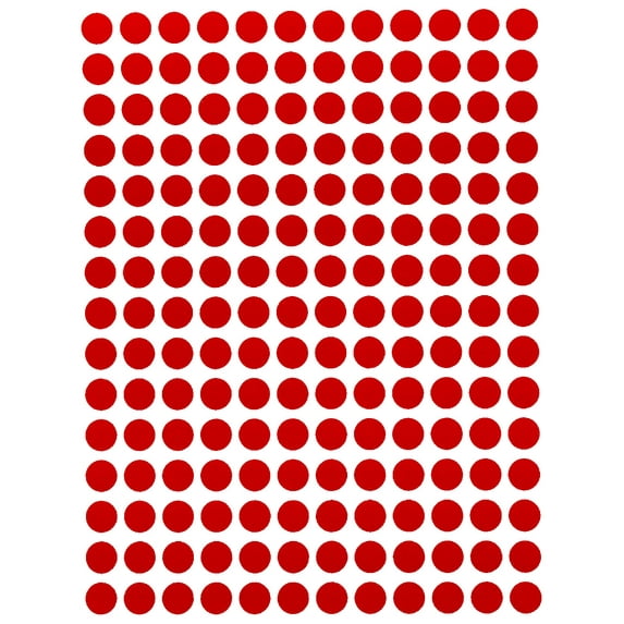 Royal Green Small Dot Stickers Labels 1/4" Inch 8mm Circle Sticker Label in Red, 9000 Pack