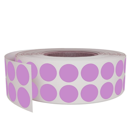 Royal Green Small Dots Stickers Adhesive Labels on a Roll in Pastel Purple 10mm (0.375 inch) - 3000 Pack