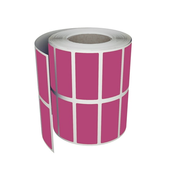 Royal Green Small Rectangle Price Stickers in Pink - 1000 Pack