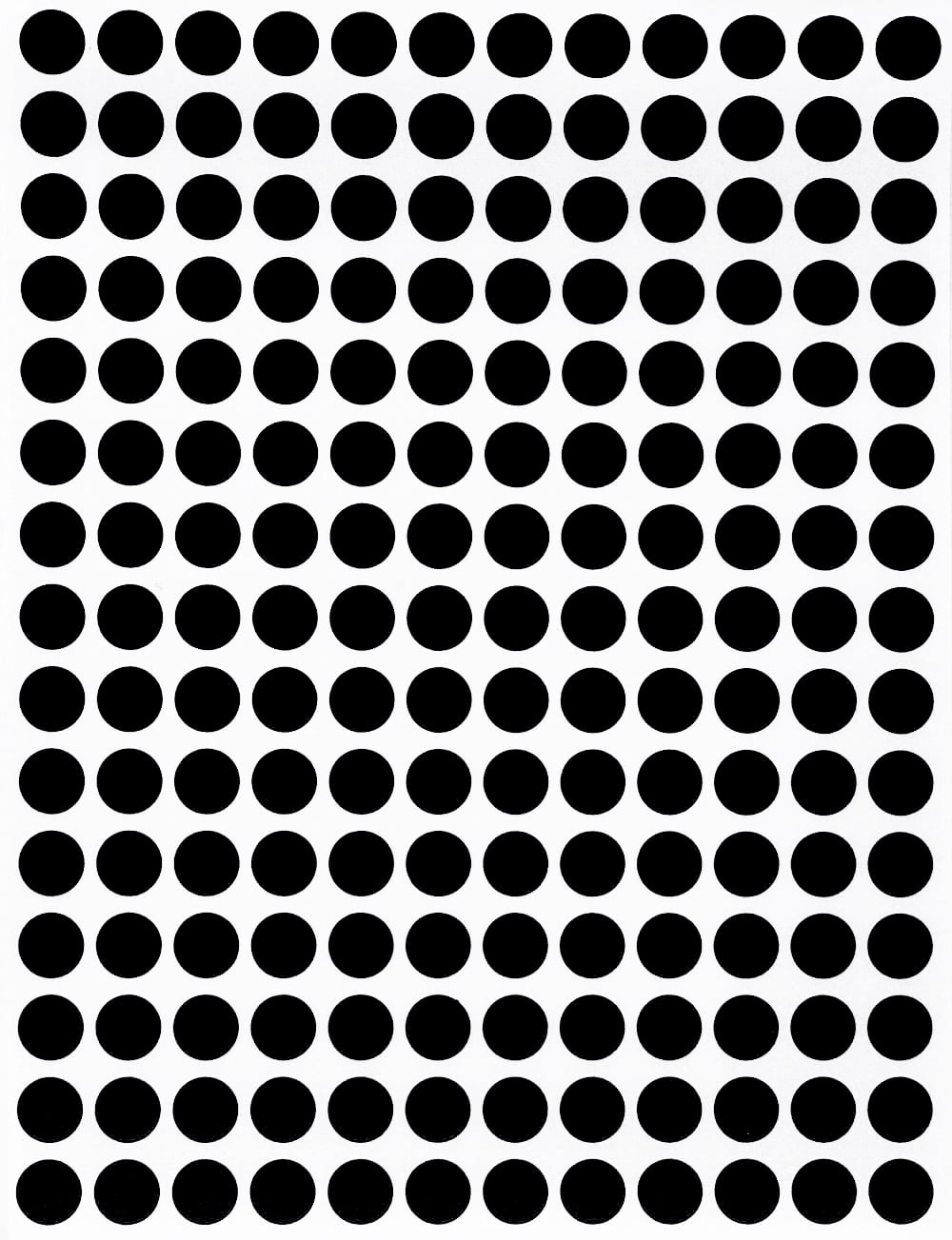 Royal Green Small Sticker Paper Labels ¼” 8mm 5/16  Color Code Dot Stickers Sheets in Black - 18000 Pack