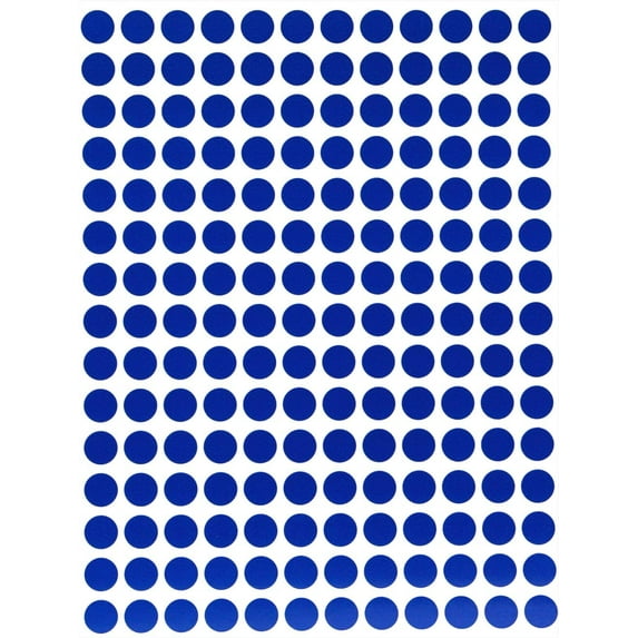 Royal Green Small Stickers Color Code Label Dots for Labeling, 1/4 inch in Blue, 9000 Pack