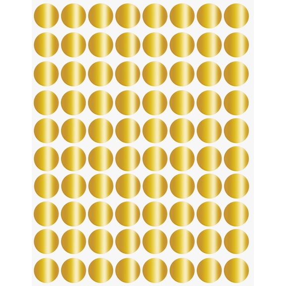 Royal Green Solid Color Coding Labels 1/2" Round 13 mm - Dot Stickers - Half inch Rounds Metallic Gold Sticker - 400 Pack