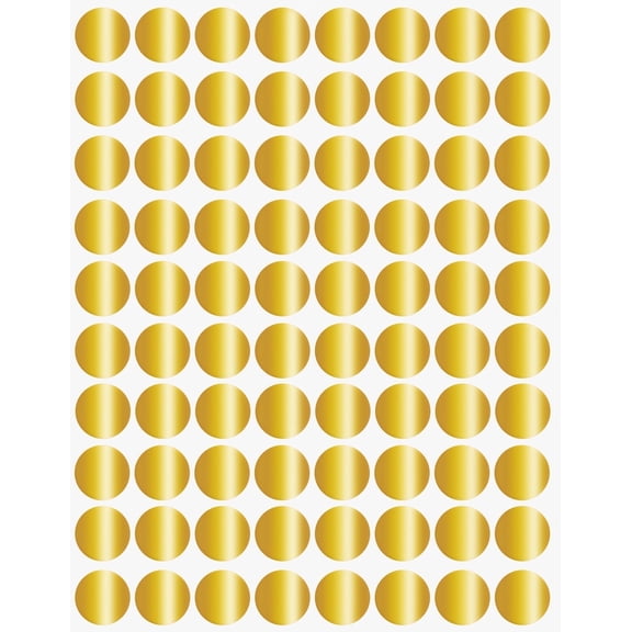 Royal Green Solid Color Coding Labels 1/2" Round 13 mm - Dot Stickers - Half inch Rounds Metallic Gold Sticker - 400 Pack
