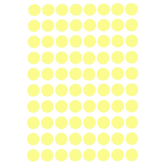Royal Green Spring Color Coding Stickers in Pastel Yellow - 1/2 inch (13mm) - Soft Colored dots for Easter Egg Hunt - 1200 Pack