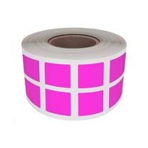 Royal Green Square Stickers 1 inch Color-Coding Label Roll in Neon Pink 25m x 25mm - 1000 Pack