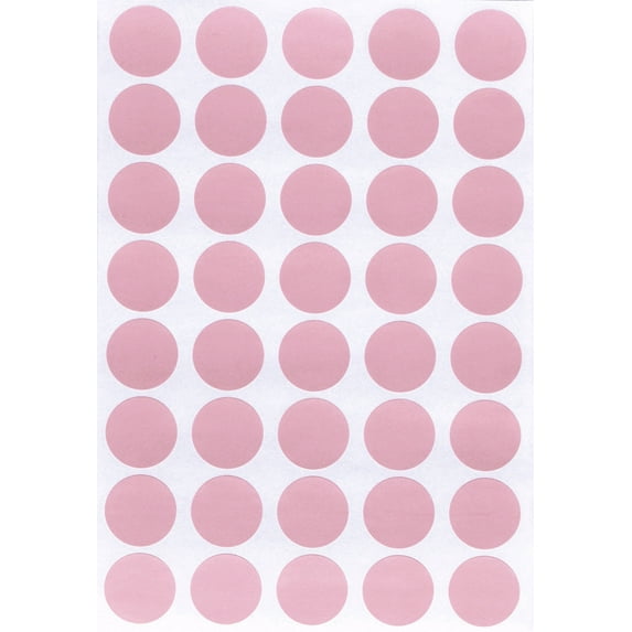 Royal Green Sticker Dots 19mm 3/4 inch Color Coding Labels in Pastel Pink - 1000 Pack