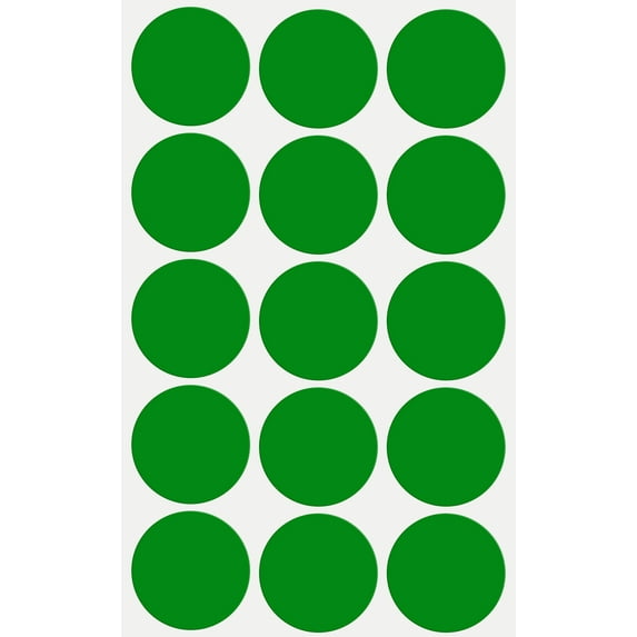 Royal Green Sticker Dots Green Labels for Inventory and Labeling 30mm (1.25") - 750 Pack