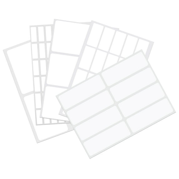 Royal Green Sticker Labels for All Purpose Assorted Size Rectangular White Stickers -178 Pack