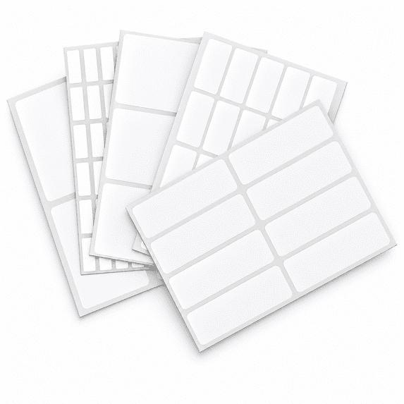 Royal Green Sticker Labels for All Purpose Assorted Size Rectangular White Stickers -178 Pack
