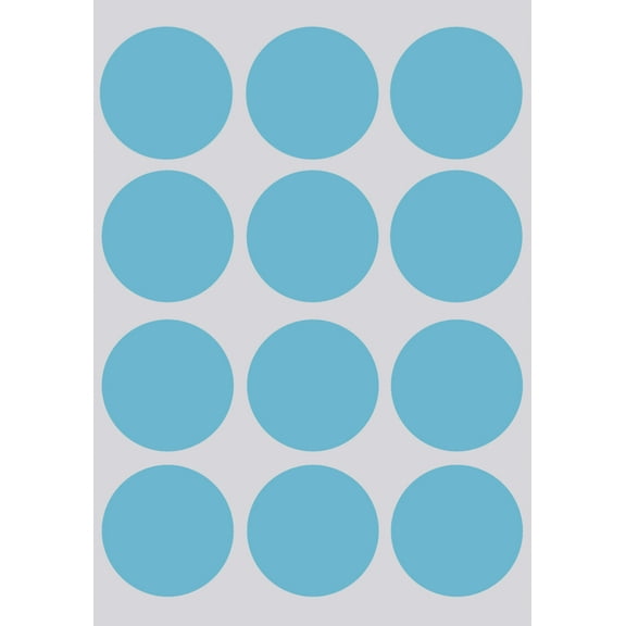 Royal Green Sticker Labels for Packaging Boxes, Seals, and Envelopes in Light Blue 1.5 inch (38mm) 600 Pack